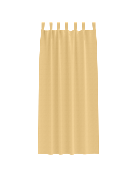 Tende con tende 2 pcs Beige 245 x 140 cm Poliestere