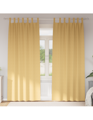 Tende Blackout con Anelli 2 pcs Beige 260 x 140 cm Poliestere