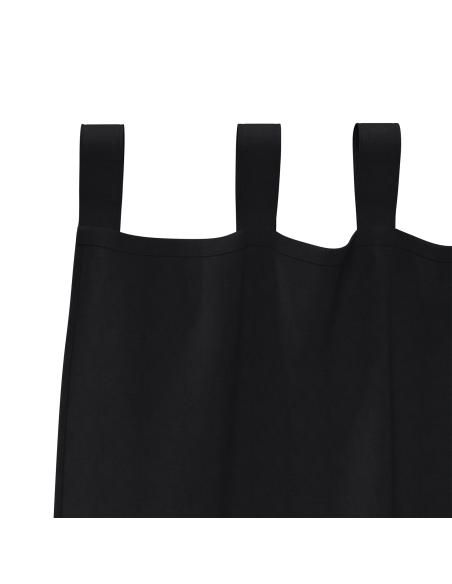 Tende con tende 2 pcs Nero 245 x 140 cm Poliestere
