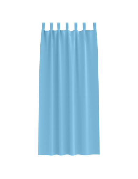 Tende con tende 2 pcs Azzurro 245 x 140 cm Poliestere