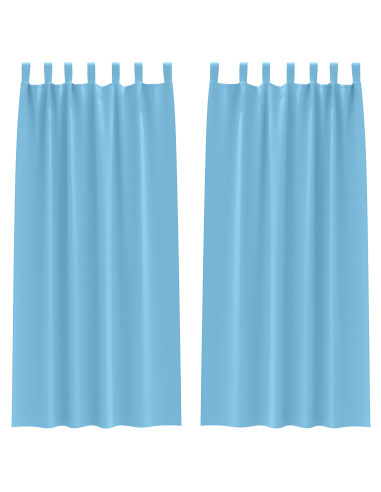 Tende Blackout con Anelli 2 pcs Blu Chiaro 260 x 140 cm