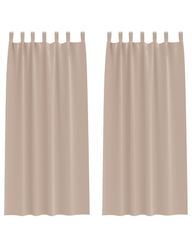 Tende Blackout con Anelli 2 pcs Talpa 260 x 140 cm Poliestere