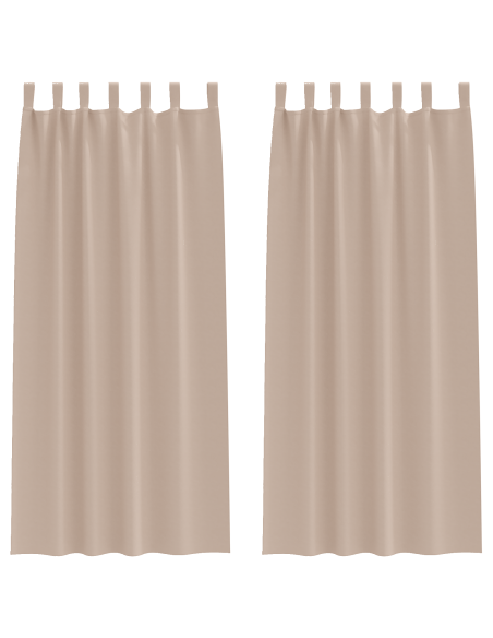 Tende con tende 2 pcs Talpa 260 x 140 cm Poliestere