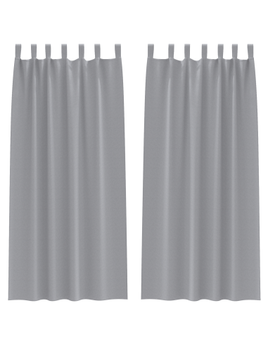 Tende Blackout con Anelli 2 pcs Grigio chiaro 245 x 140 cm