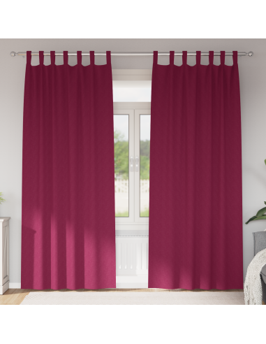 Tende Blackout con Anelli 2 pcs Rosso Vino 260 x 140 cm