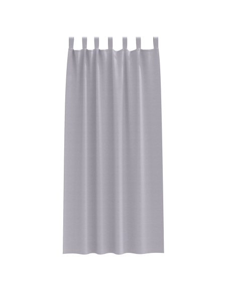 Tende con tende 2 pcs Grigio Metallico 245 x 140 cm Poliestere