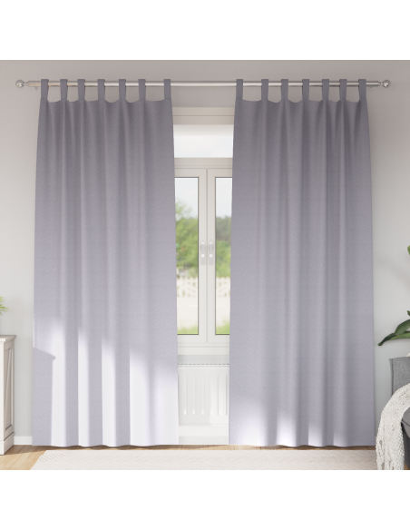 Tende con tende 2 pcs Grigio Metallico 245 x 140 cm Poliestere