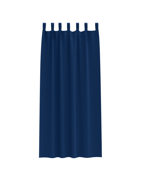 Tende con tende 2 pcs Blu scuro 260 x 140 cm Poliestere