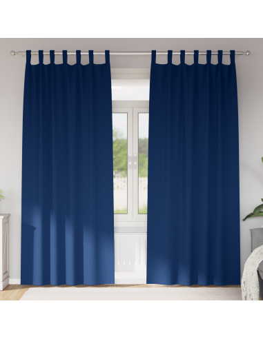 Tende Blackout con Anelli 2 pcs Blu Scuro 260 x 140 cm
