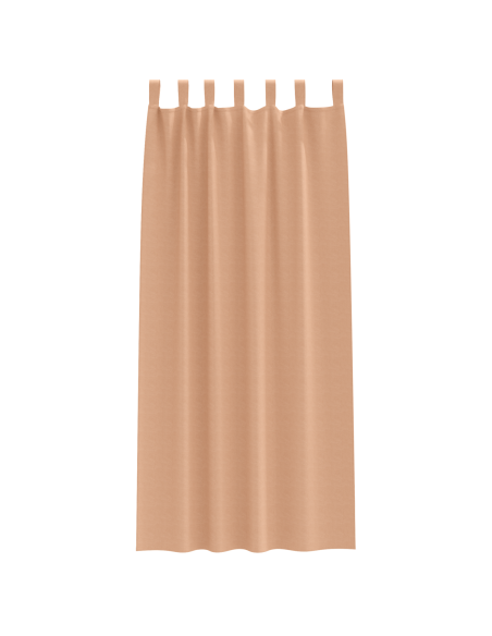 Tende con tende 2 pcs Marrone chiaro 260 x 140 cm Poliestere