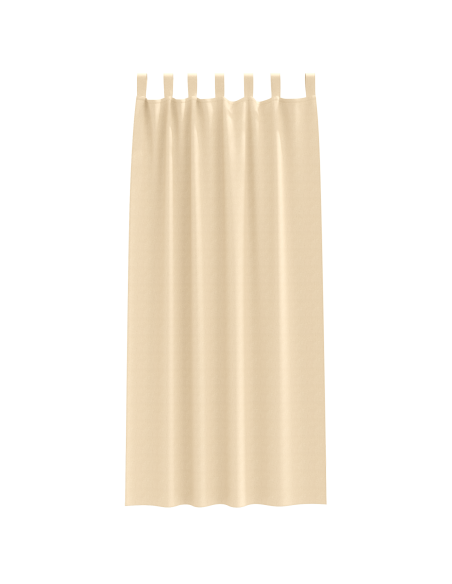 Tende con tende 2 pcs Crema 260 x 140 cm Poliestere