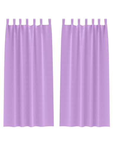 Tende Blackout con Anelli 2 pcs Viola 245 x 140 cm Poliestere