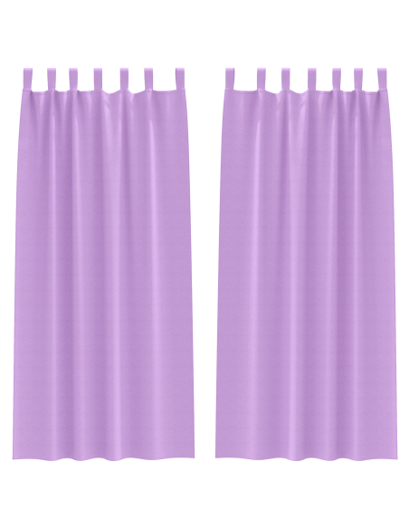 Tende con tende 2 pcs Viola 245 x 140 cm Poliestere