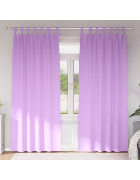 Tende Blackout con Anelli 2 pcs Viola 245 x 140 cm Poliestere