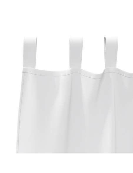 Tende con tende 2 pcs Bianco Puro 260 x 140 cm Poliestere