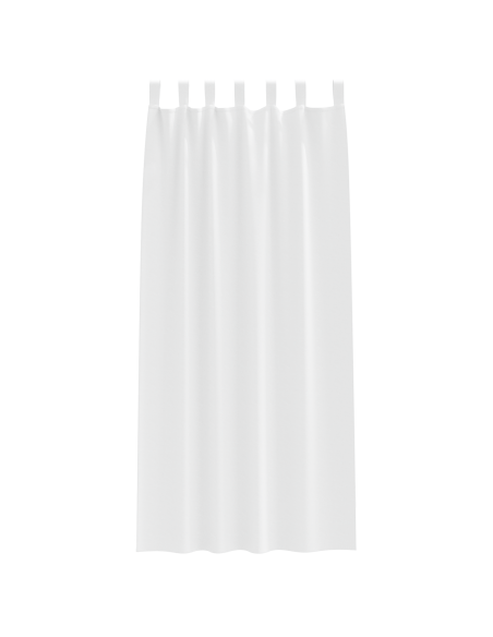 Tende con tende 2 pcs Bianco Puro 260 x 140 cm Poliestere