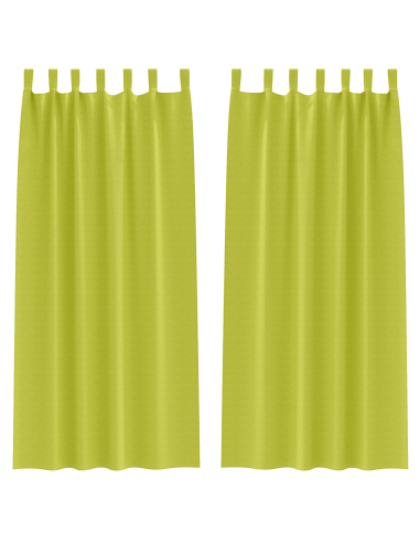 Tende Blackout con Anelli 2 pcs Verde 260 x 140 cm Poliestere