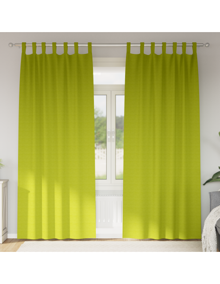 Tende con tende 2 pcs Mela verde 260 x 140 cm Poliestere