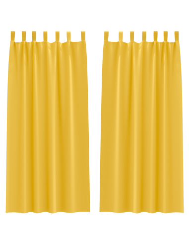 Tende Blackout con Anelli 2 pcs Giallo senape 245 x 140 cm