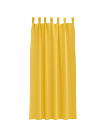 Tende con tende 2 pcs giallo senape 260 x 140 cm Poliestere
