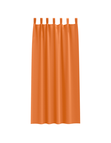 Tende con tende 2 pcs Arancione Vivo 260 x 140 cm Poliestere