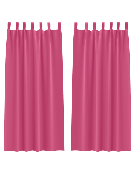 Tende Blackout con Anelli 2 pcs Rosa Vivo 245 x 140 cm