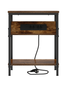 Armadio da Notte Rovere fumé 38 x 30 x 48 cm Legno multistrato 2