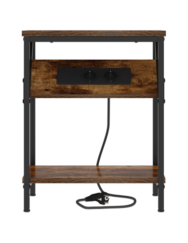 Armadio da Notte Rovere fumé 38 x 30 x 48 cm Legno multistrato