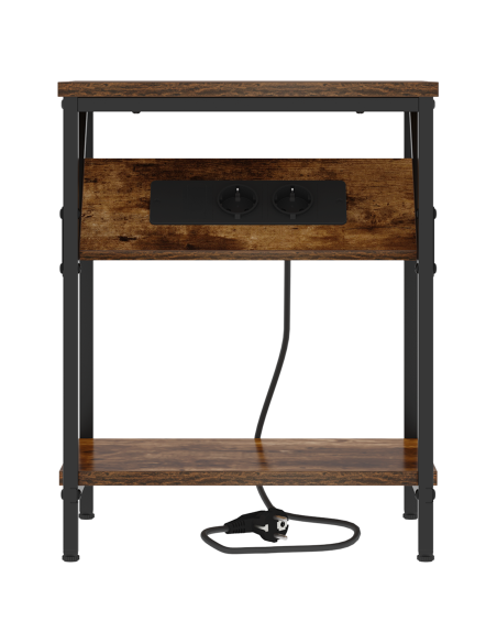 Armadio da Notte Rovere fumo 38 x 30 x 48 cm Legno multistrato