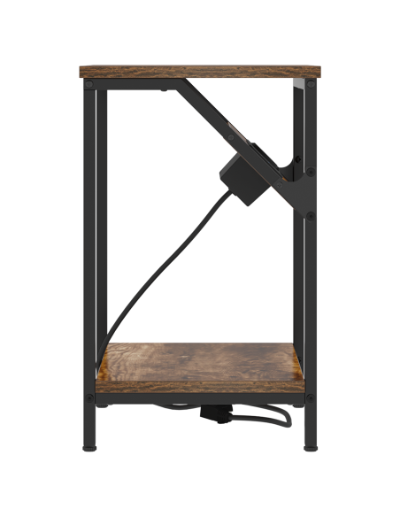 Armadio da Notte Rovere fumo 38 x 30 x 48 cm Legno multistrato