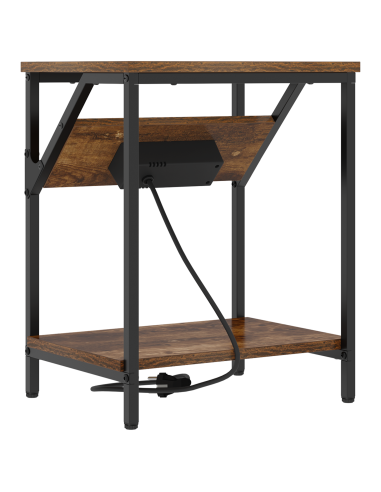 Armadio da Notte 2 pcs Rovere fumé 38 x 30 x 48 cm