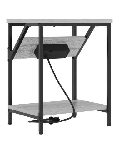 Armadio da Notte 2 pcs Grigio Sonoma 38 x 30 x 48 cm