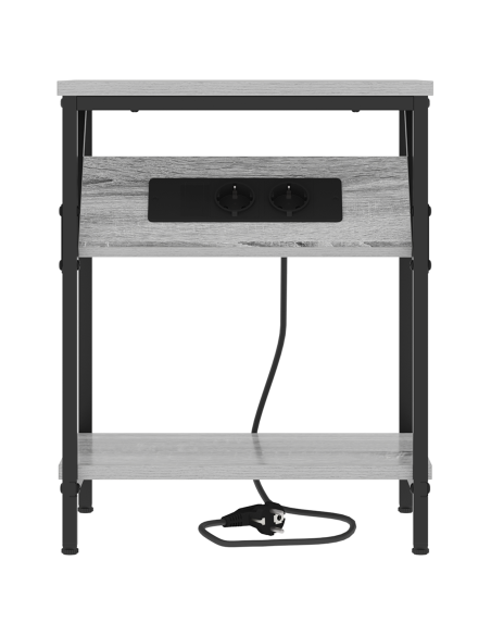 Armadio da Notte 2 pcs Grigio Sonoma 38 x 30 x 48 cm