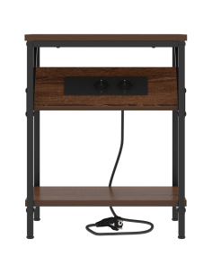 Armadio da Notte Rovere Marrone 38 x 30 x 48 cm 2