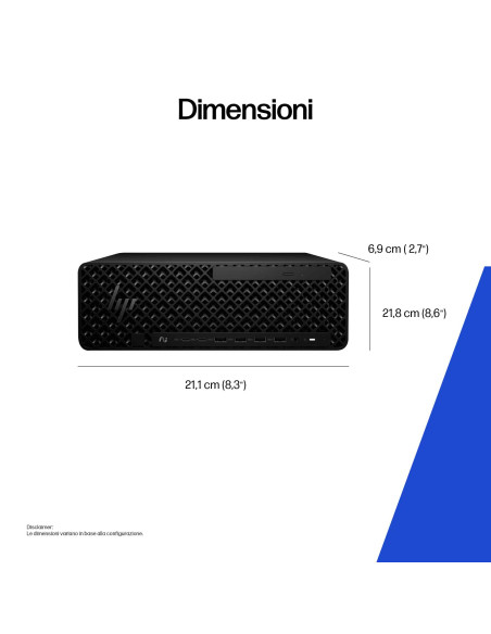 HP Z2 SFF G1i Workstation Desktop PC Wolf Pro Security Edition Windows 11 Pro Stazione di lavoro AI PC, AI Workstation Nero