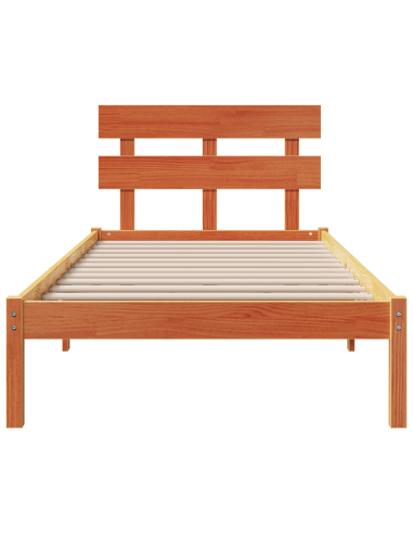 Struttura del letto Marrone 100 x 200 cm Legno massello di pino