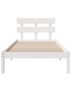 Struttura del letto Bianco 75 x 190 cm Legno massello di pino