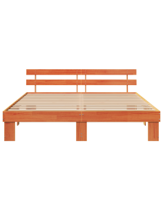 Struttura del letto Marrone cerato 200 x 200 cm Pino massello