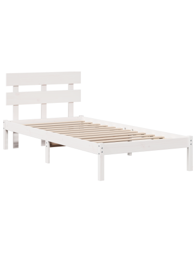 Struttura del letto Bianco 100 x 200 cm Legno massello di pino