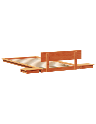 Struttura del letto Marrone 75 x 190 cm legno