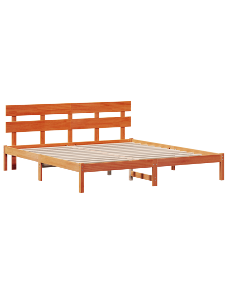 Struttura del letto Marrone 200 x 200 cm Legno massello di pino