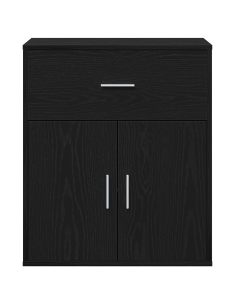 Credenza Rovere Nero 60 x 31 x 70 cm Legno multistrato