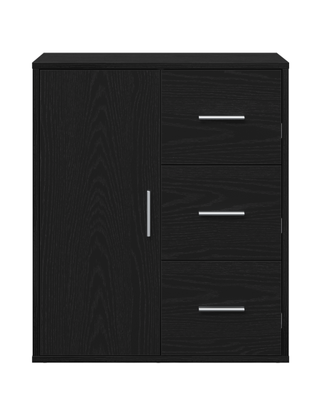 Credenza Rovere nero 60 x 31 x 70 cm Legno multistrato