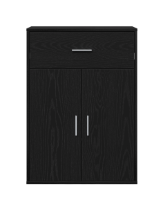 Credenza Rovere Nero 60 x 30 x 84 cm Legno multistrato