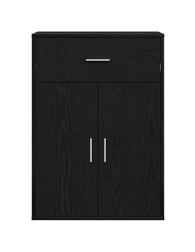 Credenza Rovere Nero 60 x 30 x 84 cm Legno multistrato
