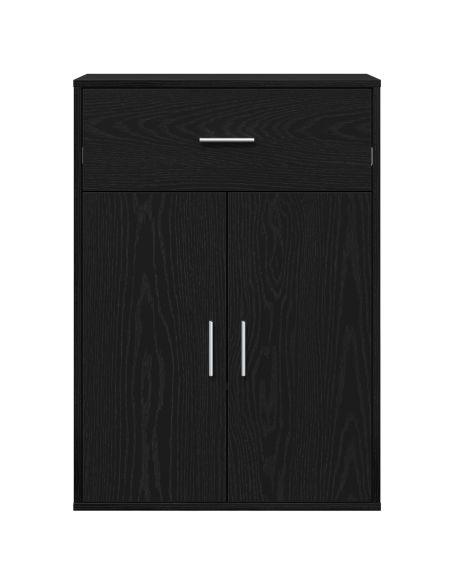 Credenza Rovere nero 79 x 38 x 80 cm Legno multistrato