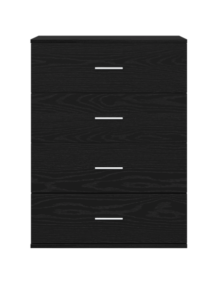 Credenza Rovere Nero 60 x 39 x 80 cm Legno multistrato