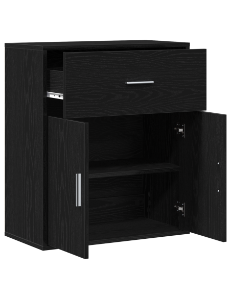 Credenza Rovere nero 60 x 31 x 70 cm Legno multistrato