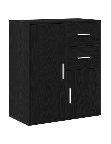 Credenza Rovere Nero 60 x 31 x 70 cm Legno multistrato