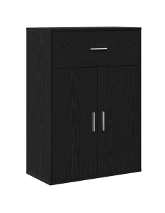 Credenza Rovere Nero 60 x 30 x 84 cm Legno multistrato 2